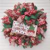 Elf Christmas Wreath Decor Christmas Door Hanger Farmhouse Decor view 1