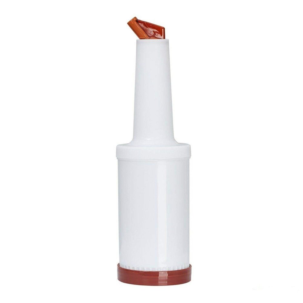 AME D'ESSENCE (6-PCS-1Qt) Brown Store N Pour Spout Bottle Containers Flow-N-Stow Fruit Juice & Liquor Bar Pour Bottles 1 Quart