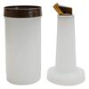 AME D'ESSENCE (6-PCS-1Qt) Brown Store N Pour Spout Bottle Containers Flow-N-Stow Fruit Juice & Liquor Bar Pour Bottles 1 Quart view 3
