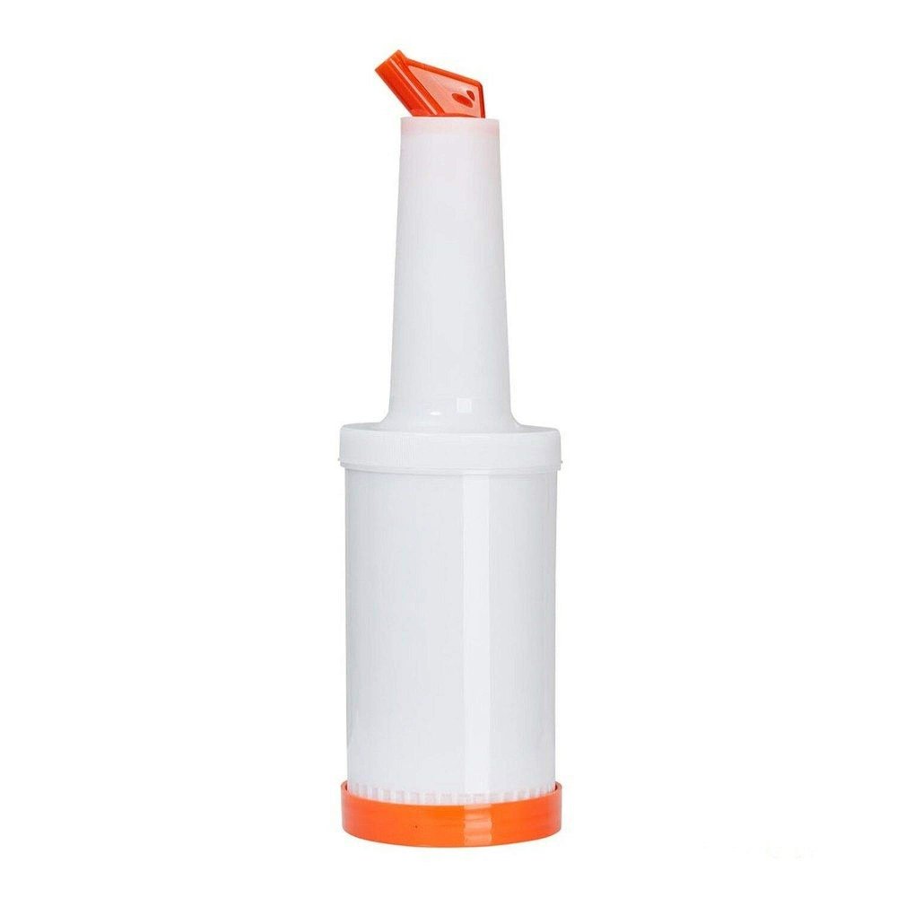 AME D'ESSENCE (6-PCS-1Qt) Orange Store N Pour Spout Bottle Containers Flow-N-Stow Fruit Juice & Liquor Bar Pour Bottles 1 Quart