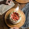 1Pc mini mini microwave Micro-wave oven tent display cover round cake pans round tray Glass Cover fruit Acrylic Candle snack dessert cake cover desk food protector covers view 2