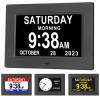 Aowasi Digital Calendar Clock, 12 Custom Alarm Options, Calendar Clock with Day and Date Display 7-Inch Large Display, Digital Clock for Seniors Dementia Alzheimer Memory Loss Vision Impaired Elderly view 1