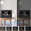 Aowasi Digital Calendar Clock, 12 Custom Alarm Options, Calendar Clock with Day and Date Display 7-Inch Large Display, Digital Clock for Seniors Dementia Alzheimer Memory Loss Vision Impaired Elderly view 4