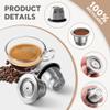 i Cafilas Reusable Coffee Pods Compatible with Nespresso Original Line, Stainless Steel Refillable Espresso Capsules with Tamper, Dishwasher Safe Metal Cups (3 Pods + 1 Tamper) view 4