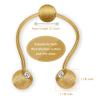 RISHNEG Magnetic Curtain Holdbacks, 25 Inch Decorative Curtain Tiebacks for Drapes, Convenient Window Curtain Drape Tie Backs Holdback Holder for Sheer Blackout Window Treatment (4 Pack, Gold) view 3