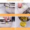 cuomaop Deep Fryer Pot, 304 Stainless Steel Japanese Frying Pot with Oil Drain, Temperature Control and Lid, Tempura Deep Fryer Pot for Kitchen Stove/Induction Cooker French Fries Fryer Chicken 9.4" view 4