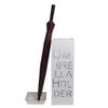 Umbrella Racks AYY Metal Umbrella Stand, Hollow Letter Umbrella Holder, Home Office Convenience Store Storage Bucket, Waterproof and Rust-Proof, White/Black, 18x18x55cm (Color : White) view 1