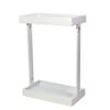 Umbrella Racks AYY White Metal Umbrella Stand, Large-Capacity Commercial Umbrella Holder for Hotel Bank, with Movable Drip Tray, 16 Holes 4 Hooks, 42x21.5x60cm view 1