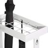 Umbrella Racks AYY White Metal Umbrella Stand, Large-Capacity Commercial Umbrella Holder for Hotel Bank, with Movable Drip Tray, 16 Holes 4 Hooks, 42x21.5x60cm view 4