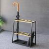 Umbrella Racks WXYZ Umbrella Stand with Black Gold Frame, Waterproof and Rustproof Hotel Office Business Large Capacity Umbrella Storage Rack, Detachable 41.5x12x52cm view 3