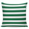 ARTSHOWING Couch Pillow Covers 26x26 inches Stripe Square Pillow Case for Sofa Outdoor Bed Washable Canvas Pillow Cover Cheristmas Green and White Home Decor for Party view 2