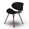 SIMPLIHOME Marana Dining Chairs - Upholstered Bentwood Back and Vegan Leather Kitchen Chair in Black, Mid-Century Modern Dining Room or Kitchen Seating with Contoured Seat and Beech Wood Base view 1