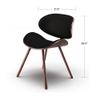 SIMPLIHOME Marana Dining Chairs - Upholstered Bentwood Back and Vegan Leather Kitchen Chair in Black, Mid-Century Modern Dining Room or Kitchen Seating with Contoured Seat and Beech Wood Base view 3