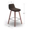 SIMPLIHOME Addy Mid Century Modern 26 Inch Counter Stool (Set of 2) in Distressed Brown Vegan Faux Leather, For the Dining Room and Kitchen view 3