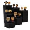 888 Display USA, Inc 6 Piece Deluxe Hexagon Shaped Black Leatherette Risers Set view 3