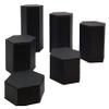 888 Display USA, Inc 6 Piece Deluxe Hexagon Shaped Black Leatherette Risers Set view 4