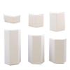 6 Piece Deluxe Hexagon Shaped White Leatherette Display Risers Set view 4