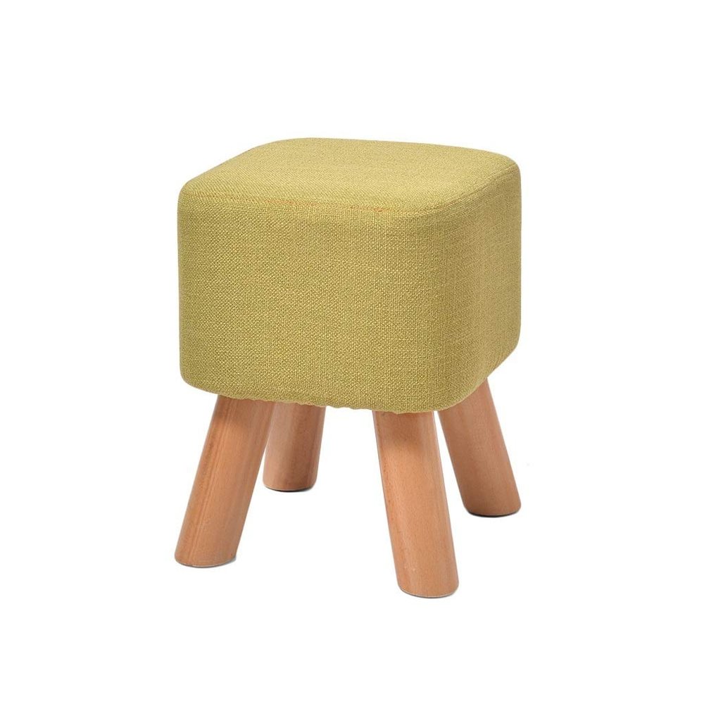 FINDYU Footrest, Sturdy Compact Footstool Living Room Small Bench Nordic Style Ergonomics Change Shoes Rest Seat (Color : Green, Size : S)