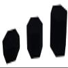 888 Display USA, Inc 6 Piece Deluxe Hexagon Shaped Black Velour Risers Set view 4