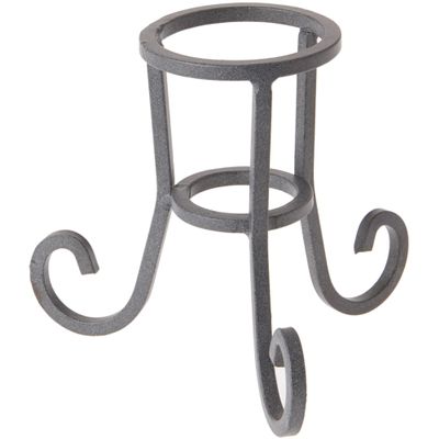 Bard's Dark Gray Wrought Iron Egg Stand/Holder, Scroll Leg, 2" Diameter, Pack of 6