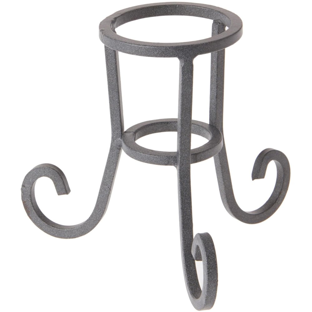 Bard's Dark Gray Wrought Iron Egg Stand/Holder, Scroll Leg, 2" Diameter, Pack of 6