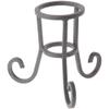 Bard's Dark Gray Wrought Iron Egg Stand/Holder, Scroll Leg, 2" Diameter, Pack of 6 view 1
