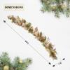 5 ft Christmas Garland for Mantle Unlit Garland for Stairs Railing, Banister, Staircase, Fireplace, for Table No Light, Garland Decor Frosted Red Poinsettia Holiday Tree (Sage Green Gold) view 3