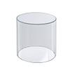 HK FIXTURES Clear Round Acrylic Cylinder  Easy Set up Round Display Dustproof Protection Case for Collectibles, Figure and Items (10" D x 10" H) view 1