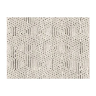 Carolina Creekhouse Vinyl Rug | Camden 043509CI | Vinyl Floor Mat | Decorative Vintage Floor Covering | Waterproof, Eco-Friendly, Non-Slip | Beige, 3'x5'
