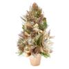 22 Handcrafted Premium Christmas Tabletop Tree Champagne Gold Poinsettia Cone with Pot HOLIDAY TREE view 1