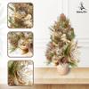 22 Handcrafted Premium Christmas Tabletop Tree Champagne Gold Poinsettia Cone with Pot HOLIDAY TREE view 4
