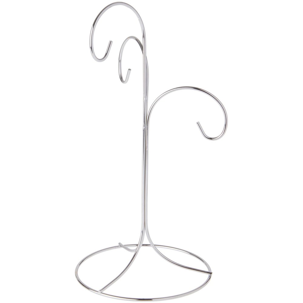 Bard's 3 Tiered Silver Ornament Stand, Tree, 10.75" H x 5.125" W x 5.125" D, Pack of 2