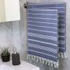 4 Pack Turkish Hand Towels for Bathroom - 100% Cotton Decorative Towels for Bathroom and Kitchen - Hand Towel Set of 4-18 x 40 inch (Navy Blue) view 3