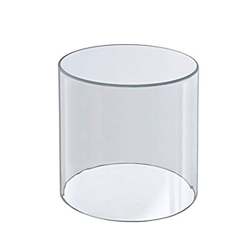 HK FIXTURES Clear Round Acrylic Cylinder  Easy Set up Round Display Dustproof Protection Case for Collectibles, Figure and Items (8" D x 8" H)
