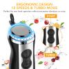 Acekool 800W Immersion Hand Blender, 12 Speed 5-in-1 Stainless Steel Stick Blender with Turbo Mode, 600ML Beaker, Milk Frother, Egg Whisk for Puree Infant Food, Smoothies, Sauces, Soups, BPA-Free view 2