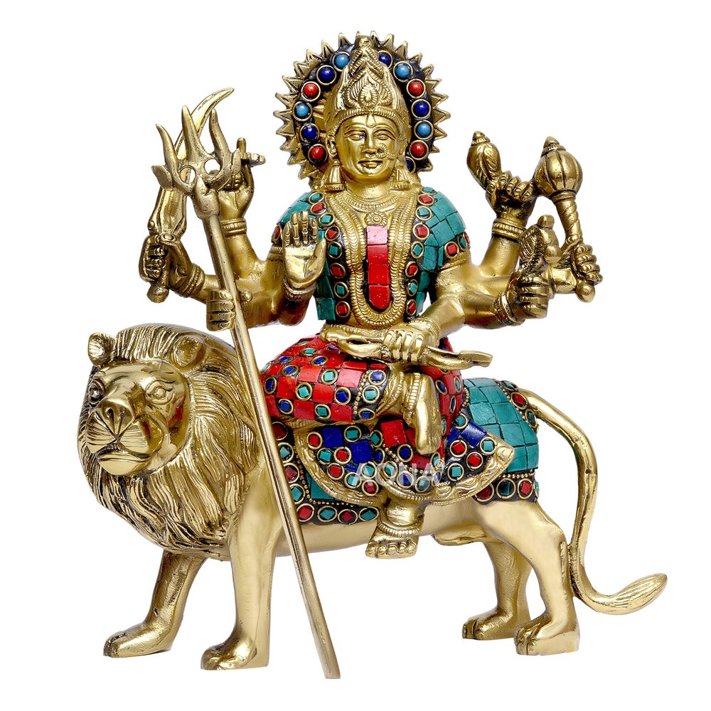 AONA Durga Idol/Shri Ambe Maa Brass Idol/Shri Vaishno Devi Idol/Sherawali MATA Idol/Durga MATA Brass Idol/Durga MATA Puja Idol