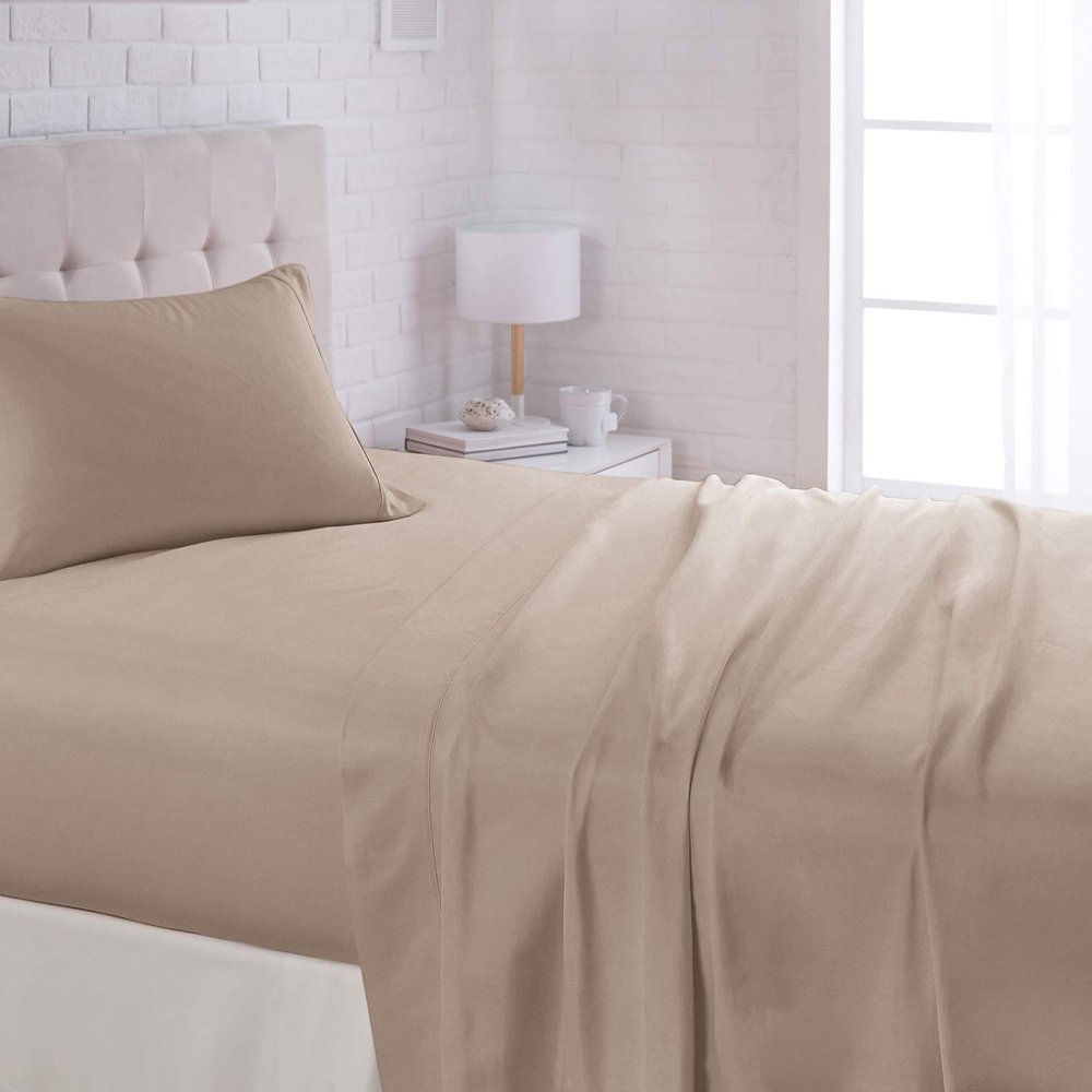 100% Cotton Sheets with Extra Long Staple Cotton, 800 Thread Count 4pc Full XL Taupe Sheet Set -Deep Pocket Bedsheets -Fits Mattress 16'' Deep Pocket, Sateen Weave, Soft, Silky