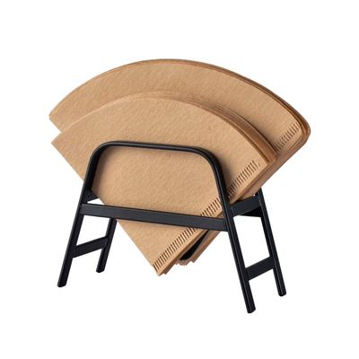 Coffee Filter Holder for Cone & V60 Coffee Filters - CAFEMASY Metal Coffee Filter Paper Holder Rack Stand for Home Kitchen Cafe Bar Cone Coffee Filters Storage (Black)