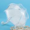 CHICIRIS 24 Pack Candy Boxes for Guests, Innovative Clear Umbrella Shape Candy Holder Bag Gift Box for Baby Shower Wedding Party Favors Decorations Supplies(White) view 4
