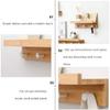 Cabilock Wall Mount Coat Rack with Shelf:Sturdy Wooden Floating Shelf with Hooks Decorative Key and Mail Holder for Wall for Home Entryway Decor view 4