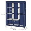 71" Portable Closet Wardrobe Clothes Rack Storage Organizer with Shelf Blue Clothes Storage Organizer Closet ?for Home, Dorm, Garage etc. ?No-Tool Assembly view 3