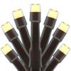 YULETIME 100 ft 300 Count Warm White LED String Lights with 8 Models Adapter, Brown Wire Wide Angle 5mm Christmas Lights (Warm White - Brown Wire) view 1