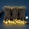 YULETIME 100 ft 300 Count Warm White LED String Lights with 8 Models Adapter, Brown Wire Wide Angle 5mm Christmas Lights (Warm White - Brown Wire) view 2