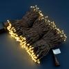 YULETIME 100 ft 300 Count Warm White LED String Lights with 8 Models Adapter, Brown Wire Wide Angle 5mm Christmas Lights (Warm White - Brown Wire) view 3