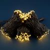 YULETIME 100 ft 300 Count Warm White LED String Lights with 8 Models Adapter, Brown Wire Wide Angle 5mm Christmas Lights (Warm White - Brown Wire) view 4
