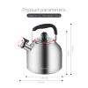 MAXCOOK 4.2 Quart/4L Stainless Steel Whistling Tea Kettle,Brushed Satin, Suitable to Boiling Water & Tea on Induction Stove, Gas Stove Top view 4