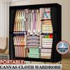 71" Portable Closet Wardrobe Clothes Rack Storage Organizer with Shelf Black Clothes Storage Organizer Closet ?for Home, Dorm, Garage etc. ?No-Tool Assembly view 2