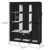 71" Portable Closet Wardrobe Clothes Rack Storage Organizer with Shelf Black Clothes Storage Organizer Closet ?for Home, Dorm, Garage etc. ?No-Tool Assembly view 3