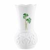 Belleek Classic Durrow Mini Shamrock Vase 4" H x 2" D, Handcrafted Fine Parian China Flower Vase, Irish Decor, White view 1