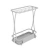 Umbrella Racks WXYZ Rectangular Hotel Umbrella Stand, Large Capacity Umbrella Storage Rack with 15 Holes and 8 Hooks, 60x24x44cm White Pink Green Black (Color : White) view 1
